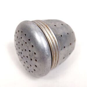 Vintage Aluminum Tea Strainer Acorn Shape Infuser Missing Chain 2.5"